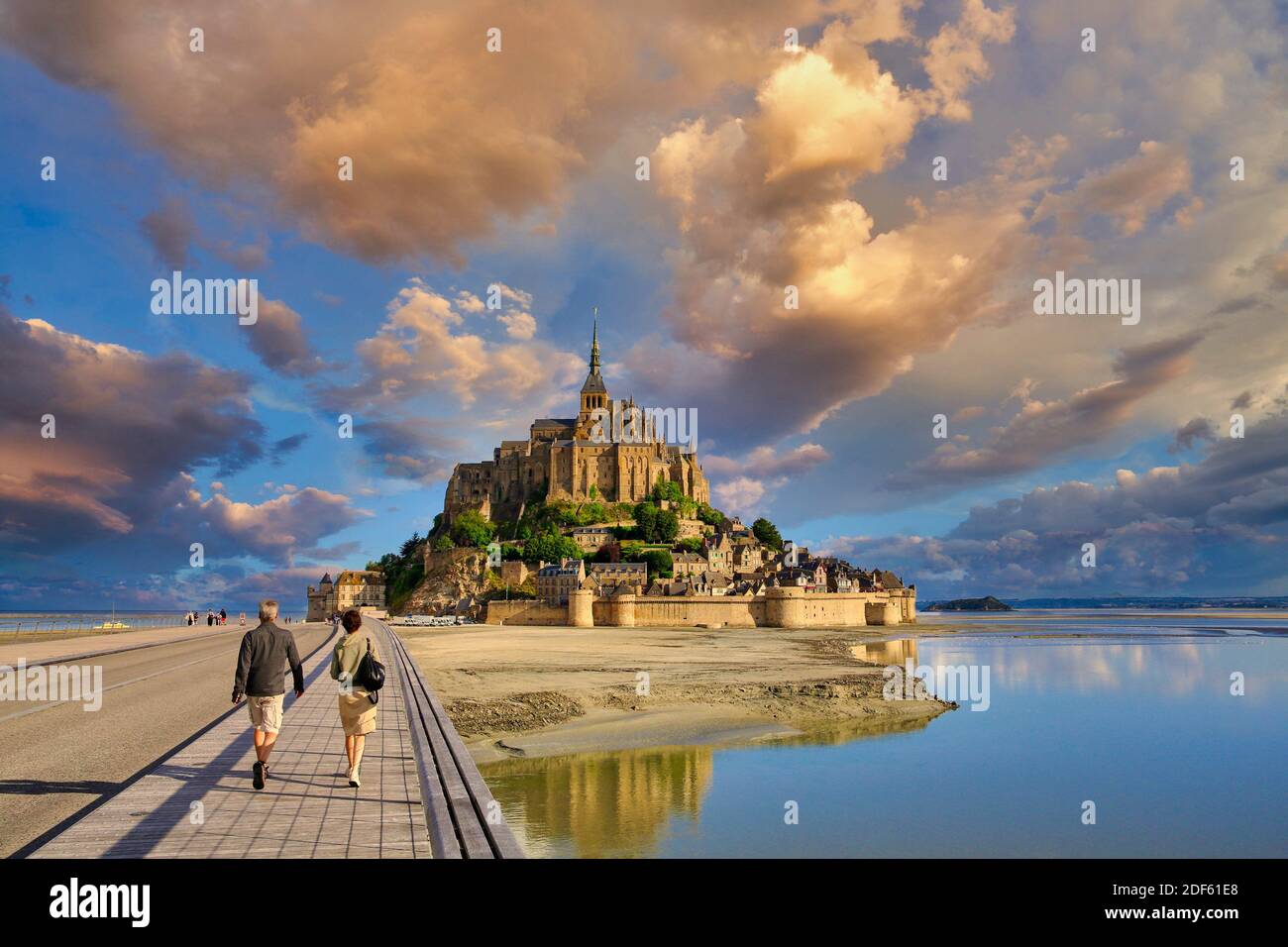 Mont Saint Michel, Mont Saint Michel, Département de la Manche, Basse- Normandie, Normandie, France Photo Stock - Alamy