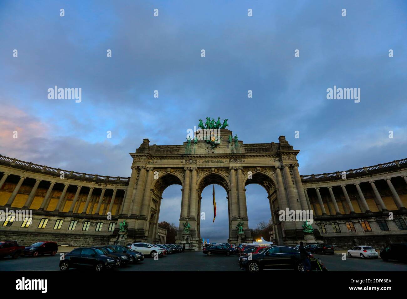 Arche Triumphal du Cinquantenaire, Bruxelles, Belgique. Banque D'Images