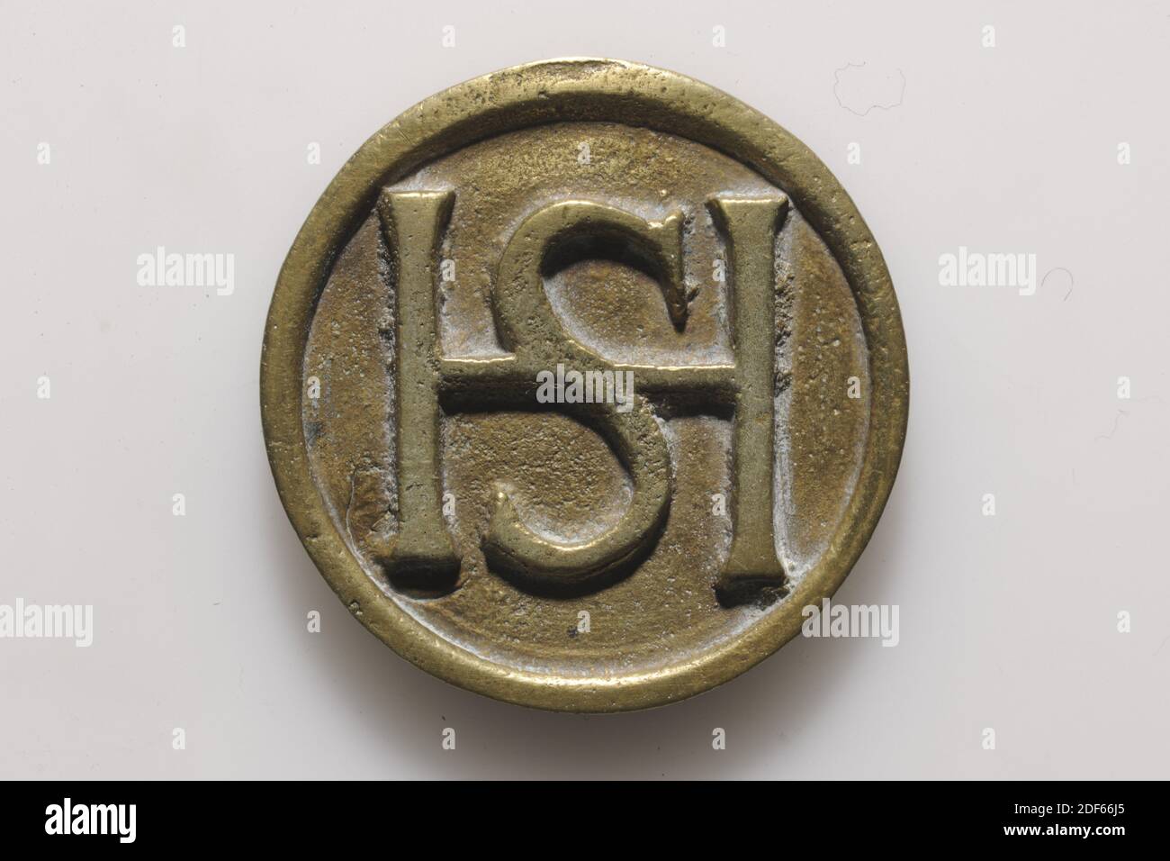 Médaille, Anonyme, première moitié du XVIIIe siècle, fonte, général: 4 x  0.4cm 40 x 4mm, poids: 30,6g, blason de ville, lion, jeton en cuivre de  laiton, moulé pour la maison assise. Sur
