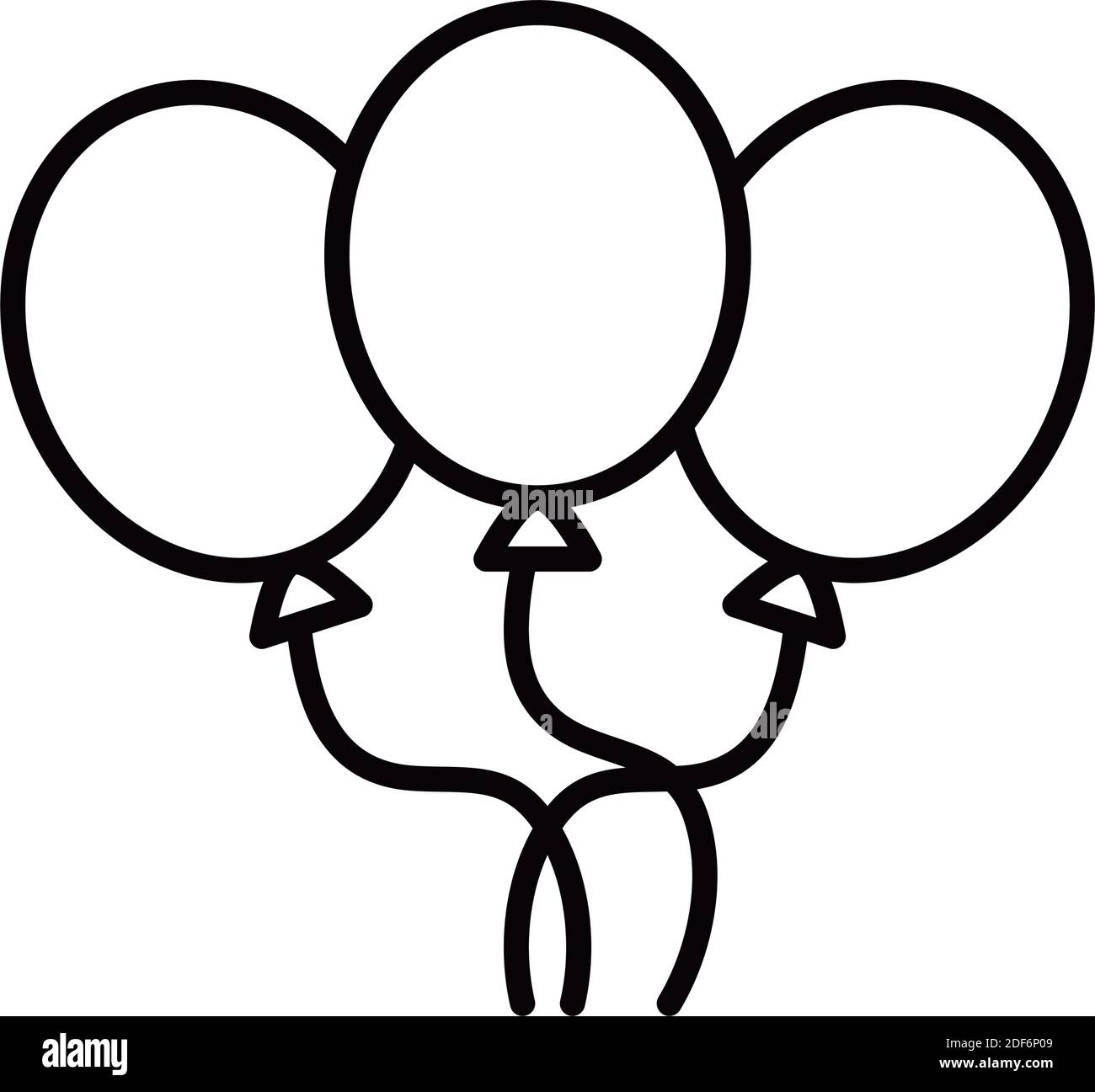 Joyeux Anniversaire Ballons Decoration Fete Fete Fete Fete Fete Fete Ligne Icone Style Illustration Vectorielle Image Vectorielle Stock Alamy