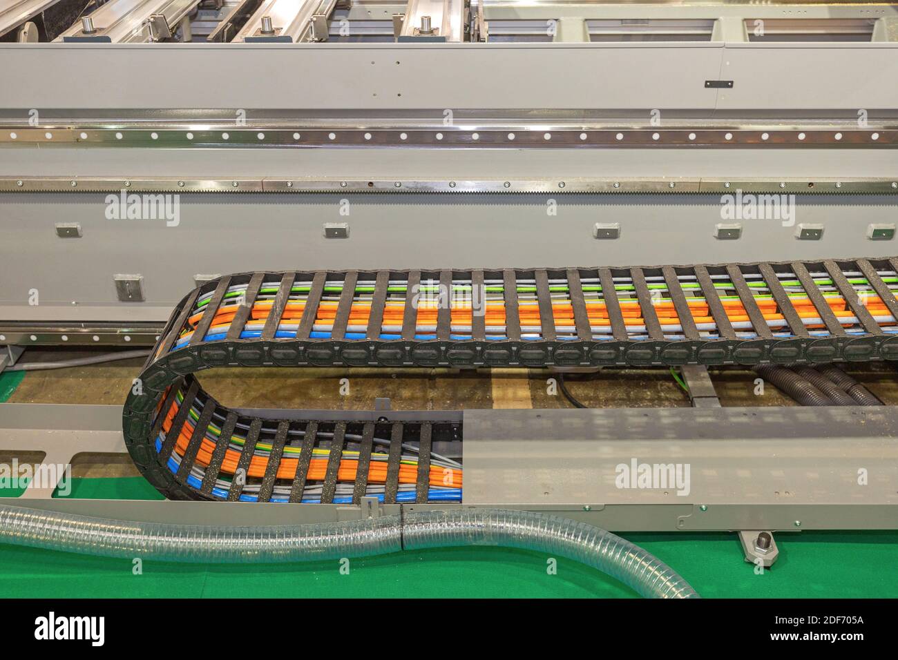 Porte-câbles mouvement souple de la machine Protection Banque D'Images