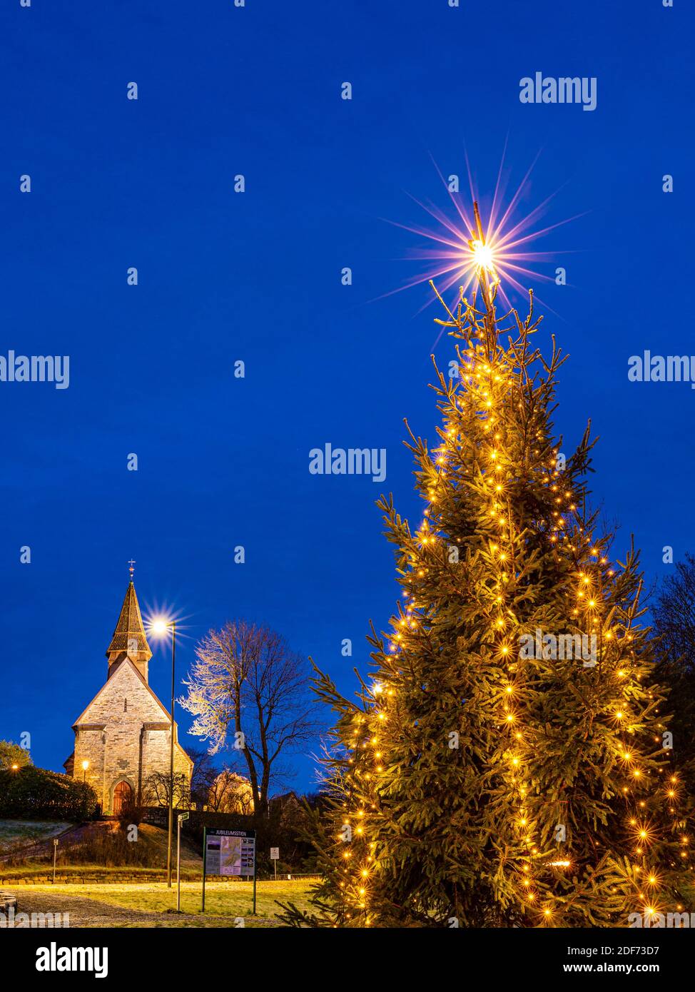 Noël en Norvège à Fana kirke Banque D'Images