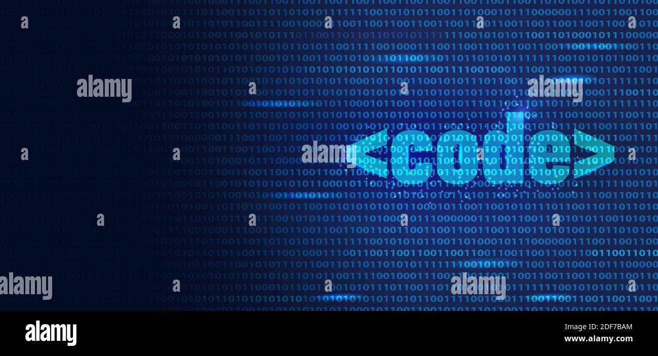 Elément filaire de la conception polygonale de code binaire géométrique. Illustration à vecteur numérique faible en polyéthylène. Structure de connexion légère des graphiques modernes. Banque D'Images