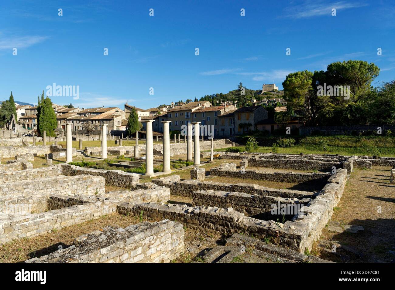 France, Vaucluse, Vaison la Romaine, parc archéologique, site de la Villasse Banque D'Images