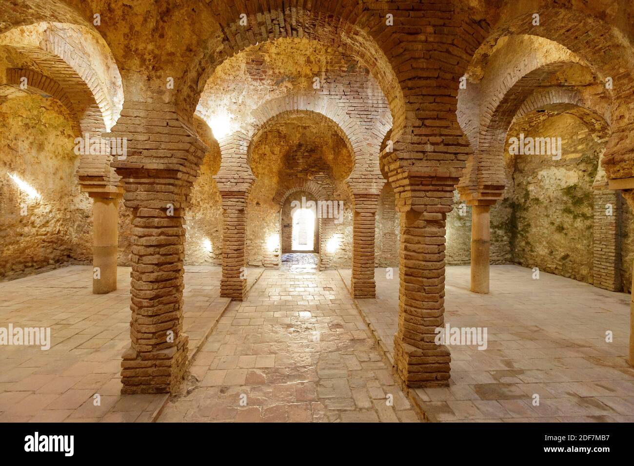Espagne, Andalousie, province de Malaga, Ronda, route des villages blancs (Ruta de los Pueblos Blancos), bains arabes du XIIIe siècle dans l'ancien quartier juif Banque D'Images