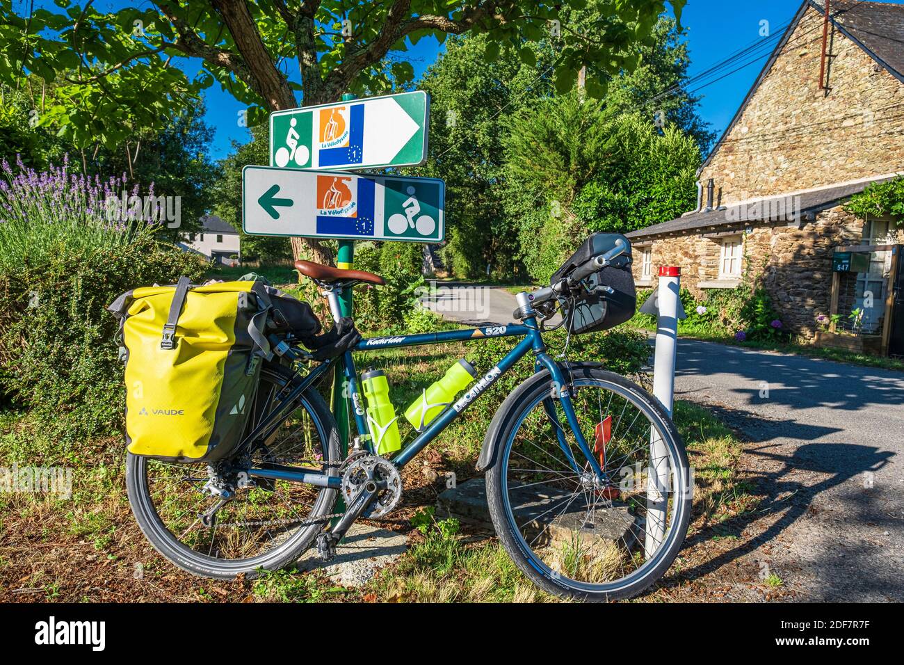 France, Loire-Atlantique, Suce-sur-Erdre, balade à vélo le long du  Velodiss?e (EuroVelo 1 Photo Stock - Alamy