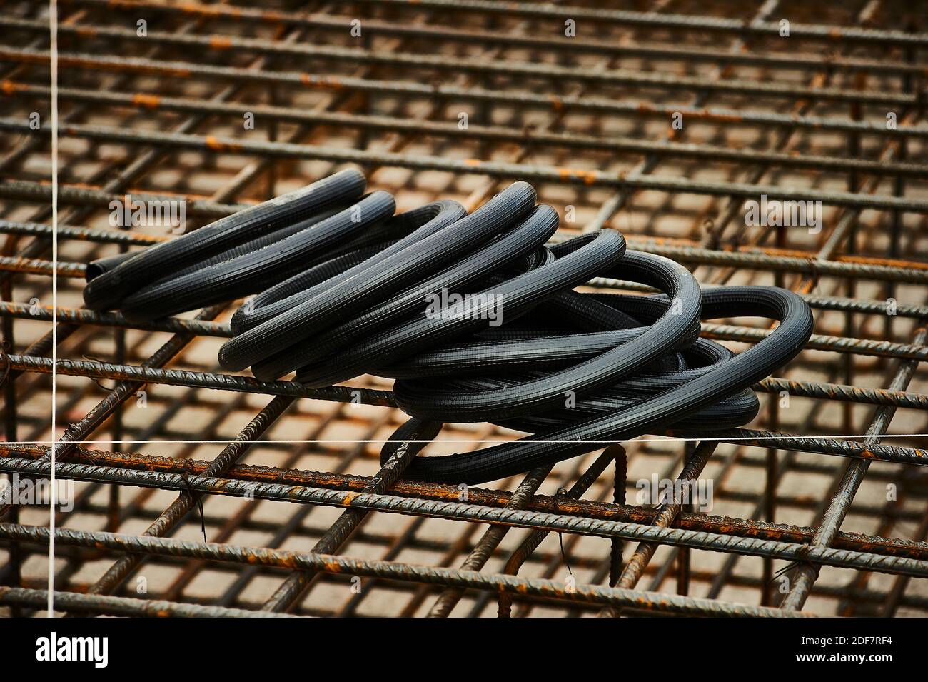 Détail des tubes électriques dans le travail Banque D'Images
