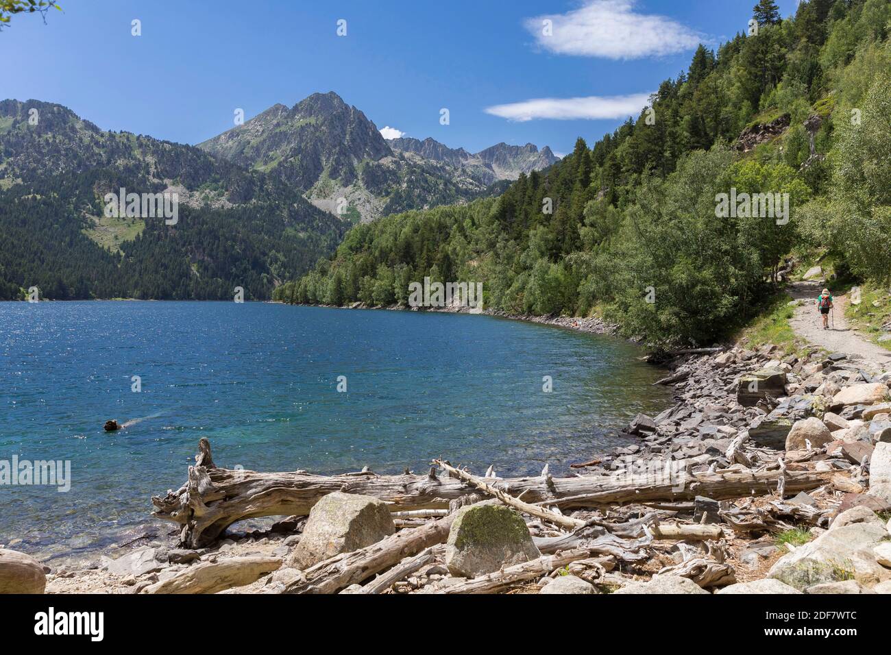 Espagne, Catalogne, province de Lerida, Espot, lac de San Maurici, Parc National d'Aigues Tortes Banque D'Images