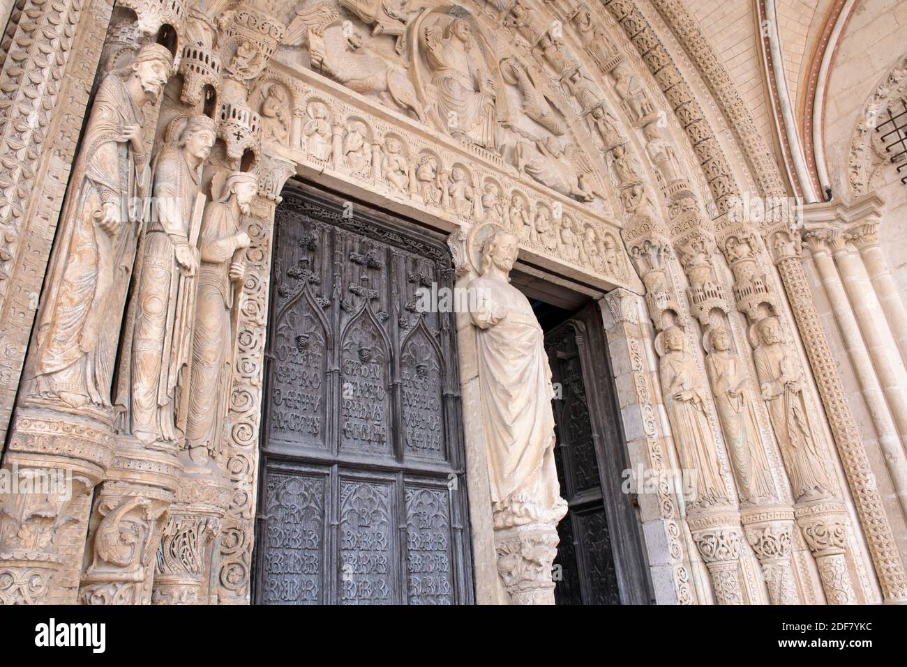 Portail sud de la Cathédrale Saint-Étienne, Bourges, département du cher,  province de Berry, région Centre-Val de Loire, France Photo Stock - Alamy