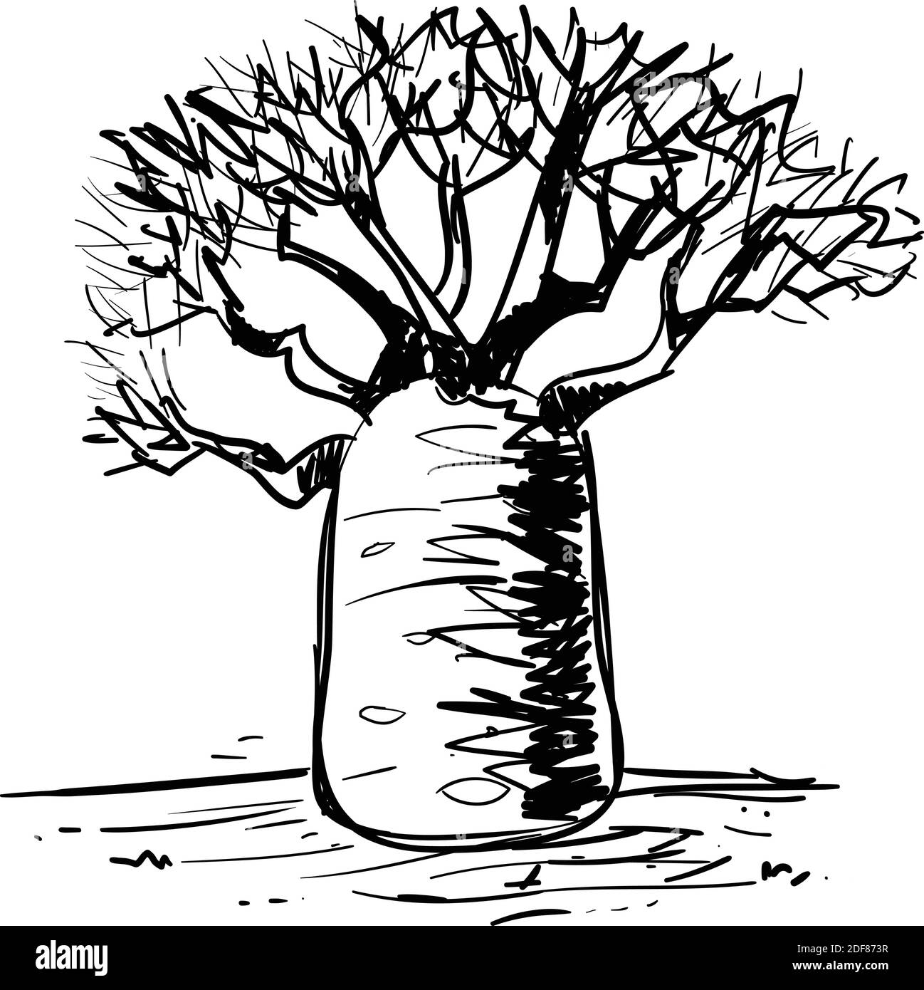 Illustration de l'arbre de baobab Illustration de Vecteur