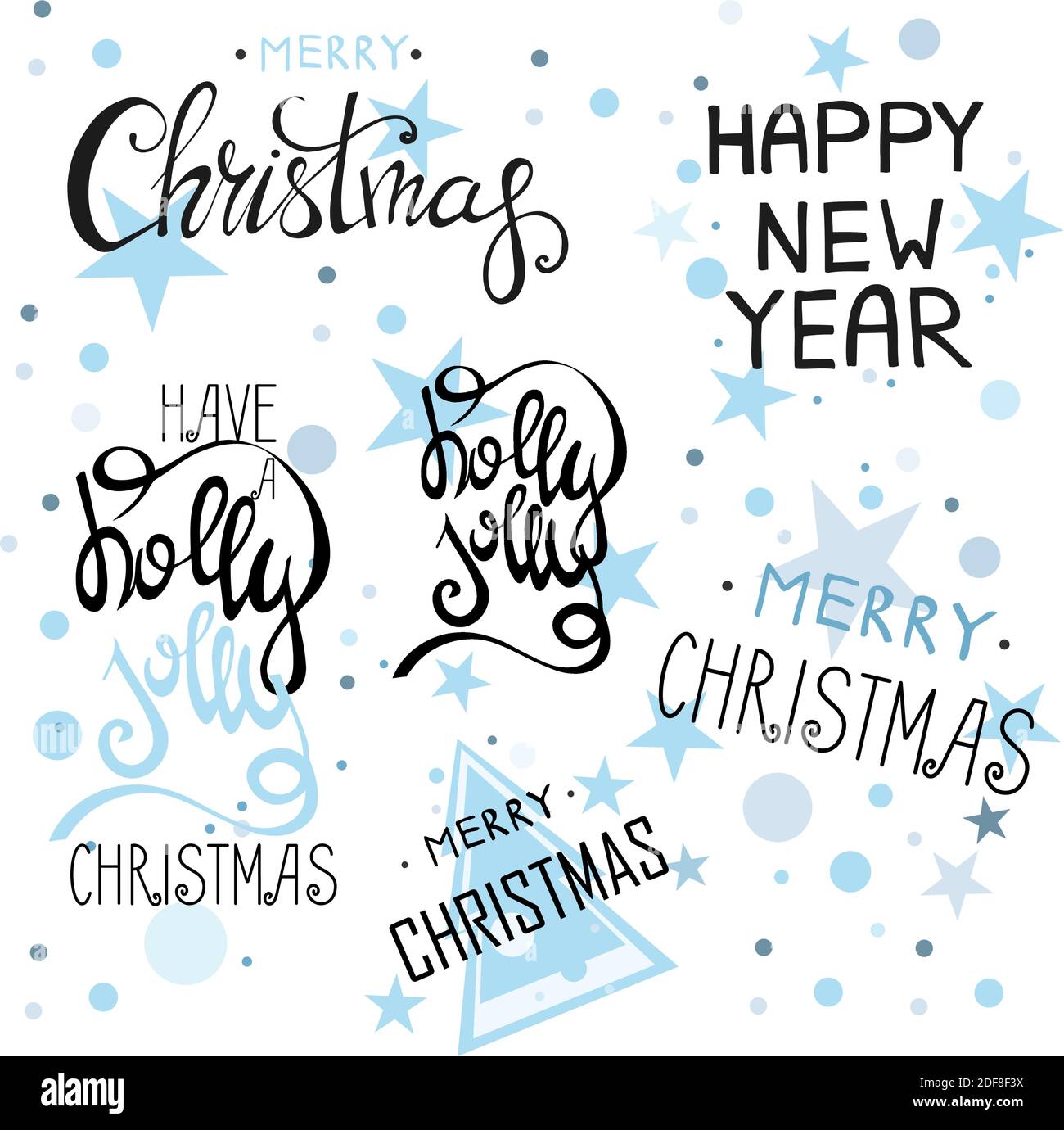 Joyeux Noël Design lettrage Illustration de Vecteur