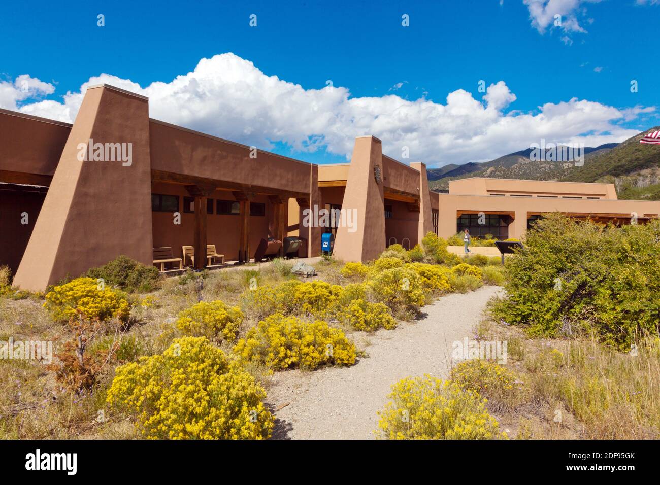 Du centre des visiteurs à la Great Sand Dunes National Park - Colorado Banque D'Images