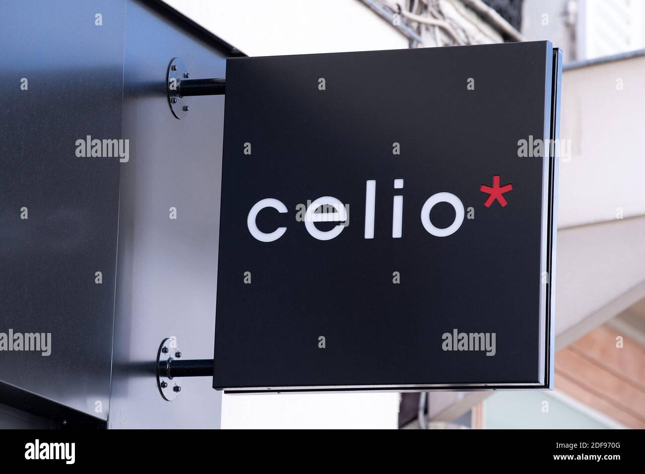 Une enseigne de Celio le 14 avril 2020 à Paris, France. Photo de David Niviere/ABACAPRESS.COM Banque D'Images