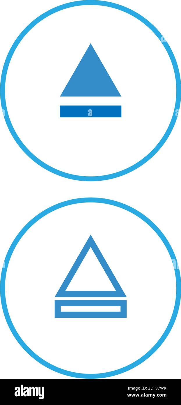Modèle de conception d'icône de bouton de lecteur multimédia Illustration de Vecteur