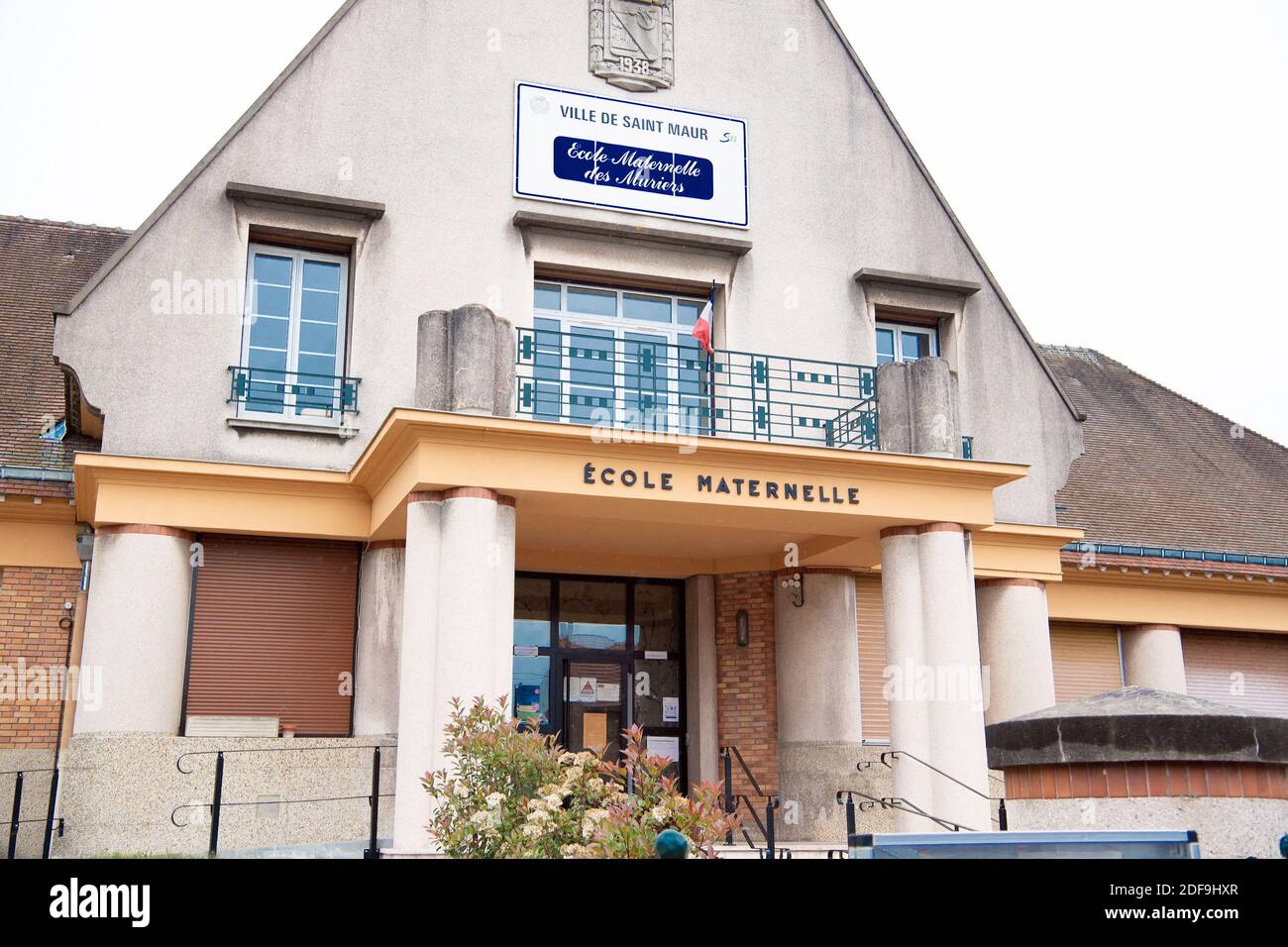 Vue générale d'une école maternelle, le 29 avril 2020 à la Varenne Saint Hilaire, France. Photo de David Niviere/ABACAPRESS.COM Banque D'Images