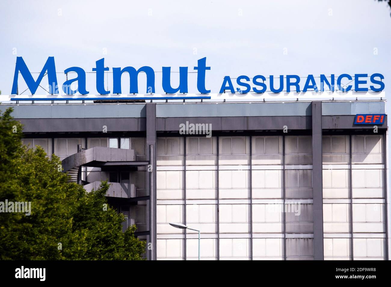 Un logo de Matmut assurances, le 07 mai 2020 à Paris France. Photo de David Niviere/ABACAPRESS.COM Banque D'Images