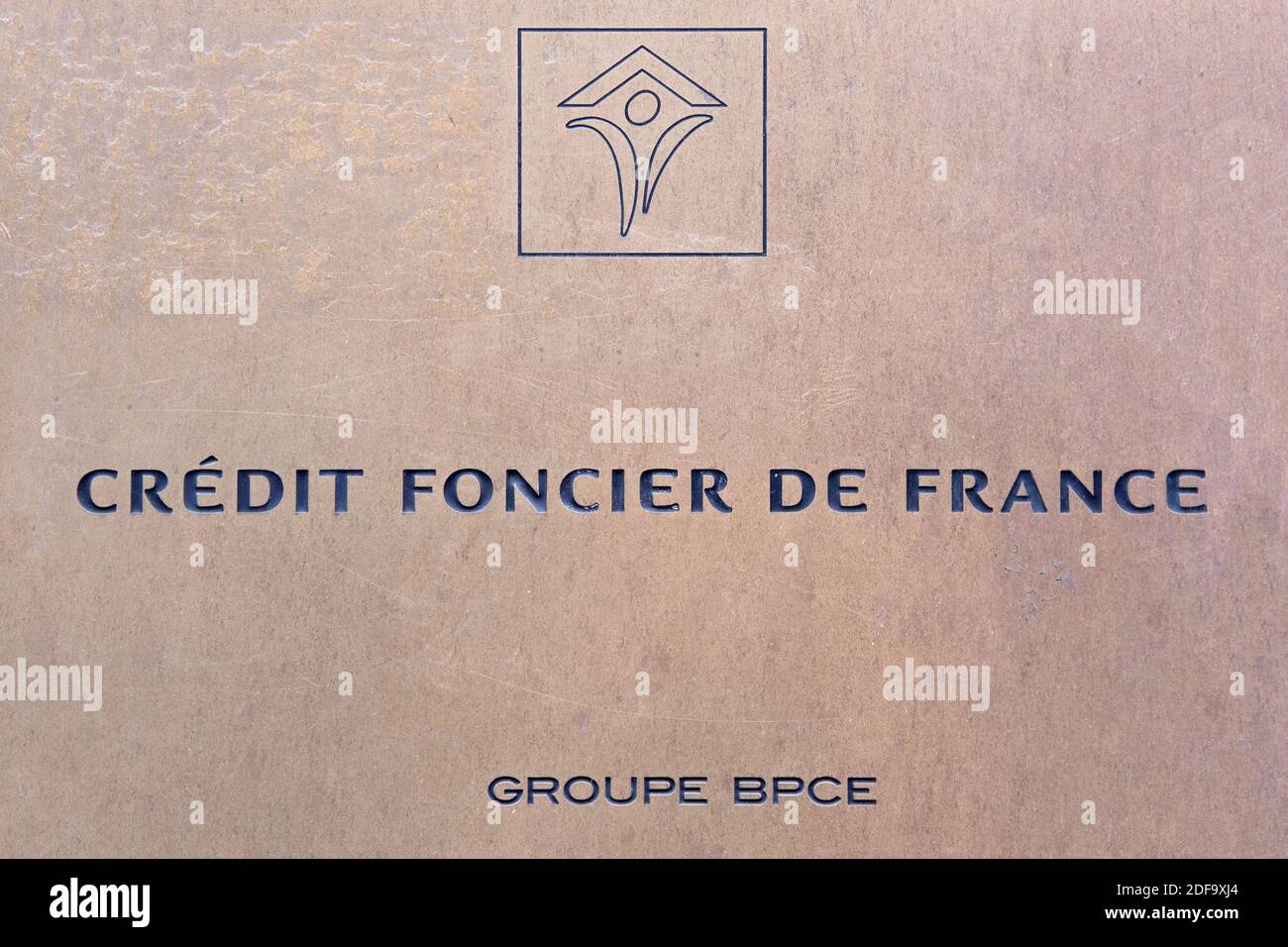 Un logo du crédit foncier de France, le 09 mai 2020 à Paris, France. Photo de David Niviere/ABACAPRESS.COM Banque D'Images