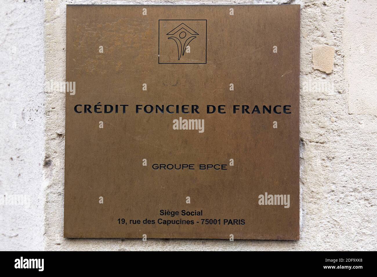 Un logo du crédit foncier de France, le 09 mai 2020 à Paris, France. Photo de David Niviere/ABACAPRESS.COM Banque D'Images