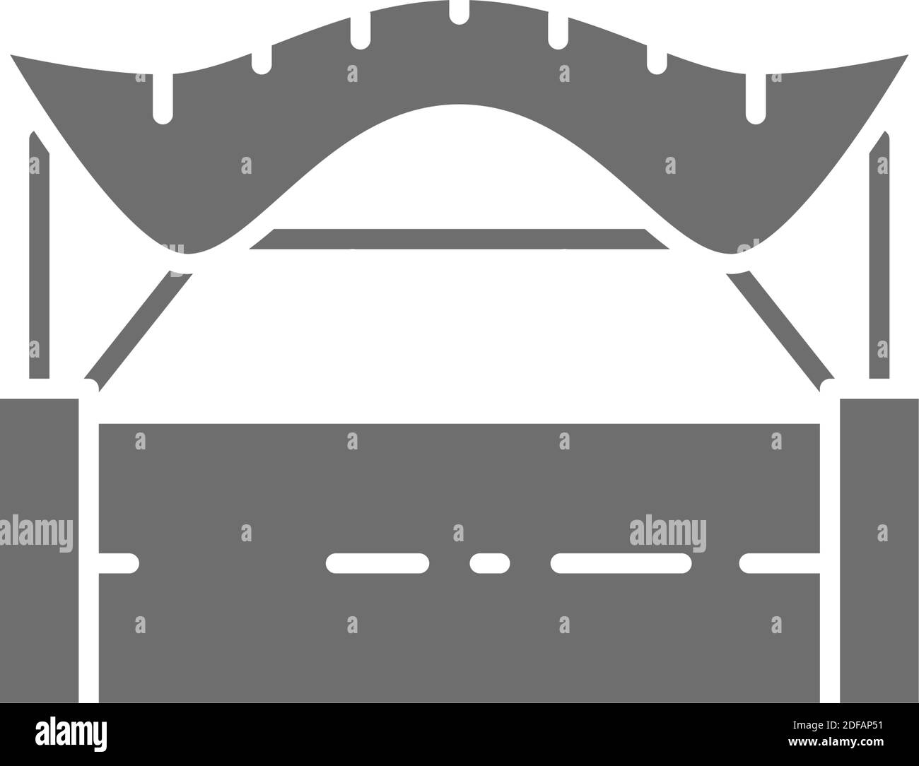 Kiev, Ukraine - 1er juin 2019 : le pont de la paix, Tbilissi icône grise. Illustration de Vecteur