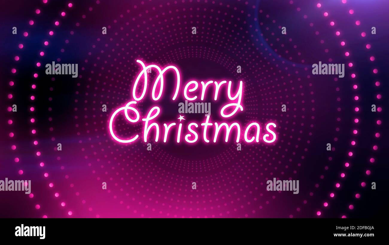 Joyeux Noël, présentation 3D avec des illusions lumineuses éclairantes en arrière-plan, célébration du nouvel an. Arrière-plan de Noël.Art 3D Banque D'Images