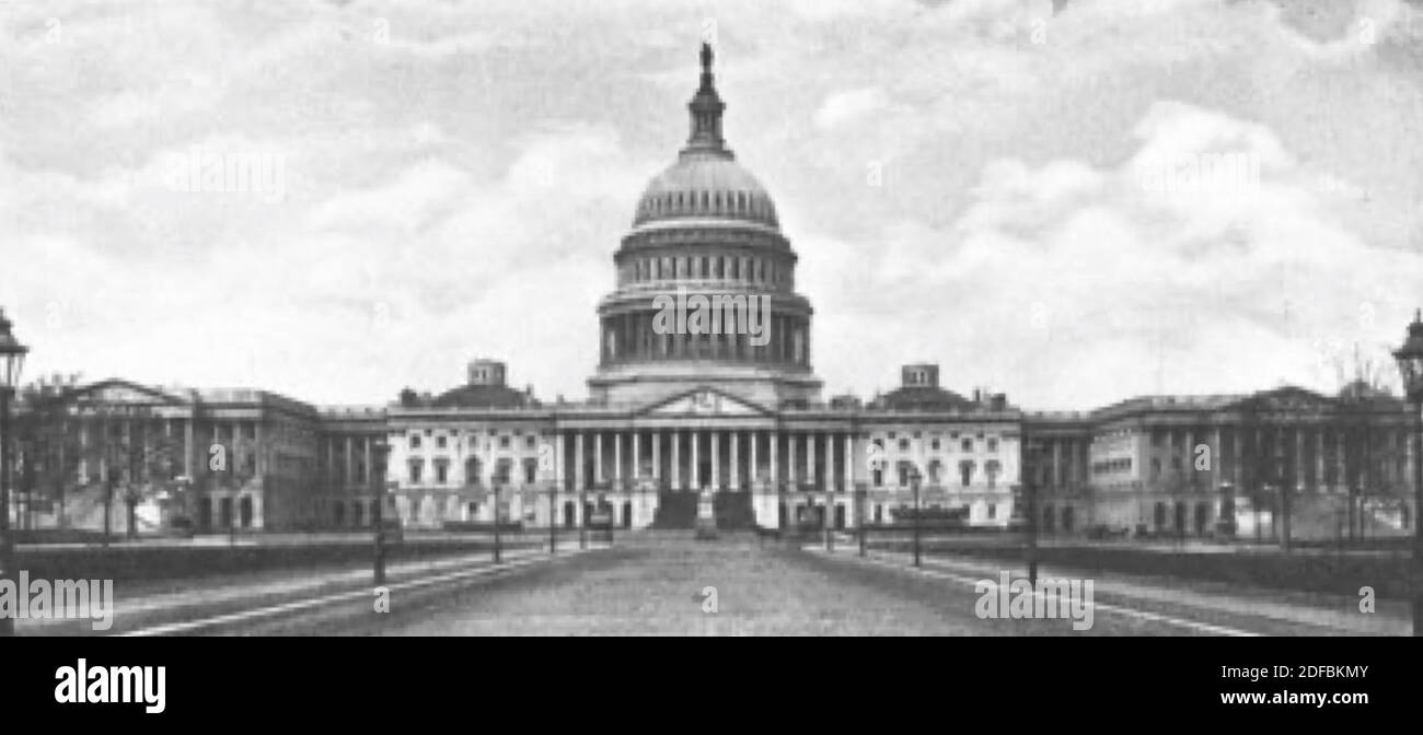 Photographie ancienne de la Maison Blanche dans les années 1900 Banque D'Images
