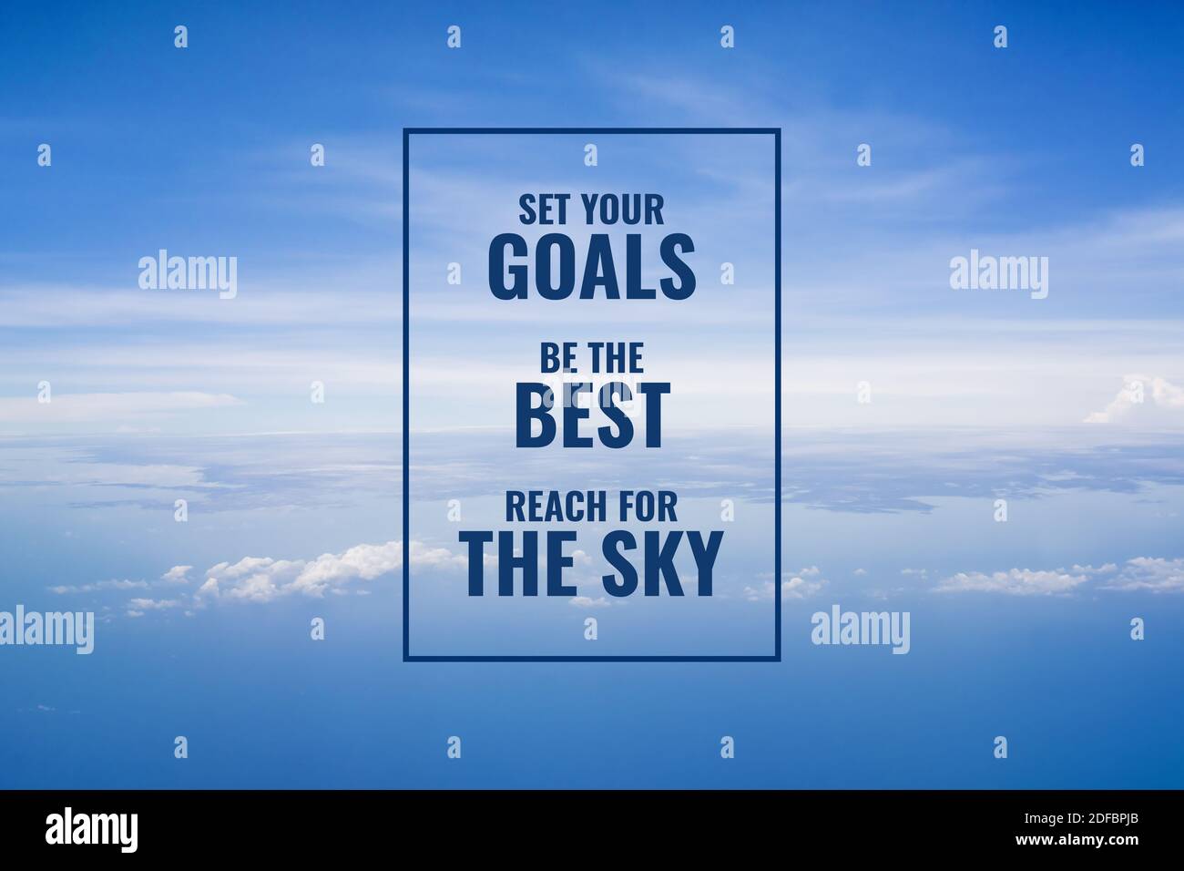 Citation Inspirante Et Motivante Atteindre Des Objectifs Et Des Reves Fond Du Ciel Photo Stock Alamy