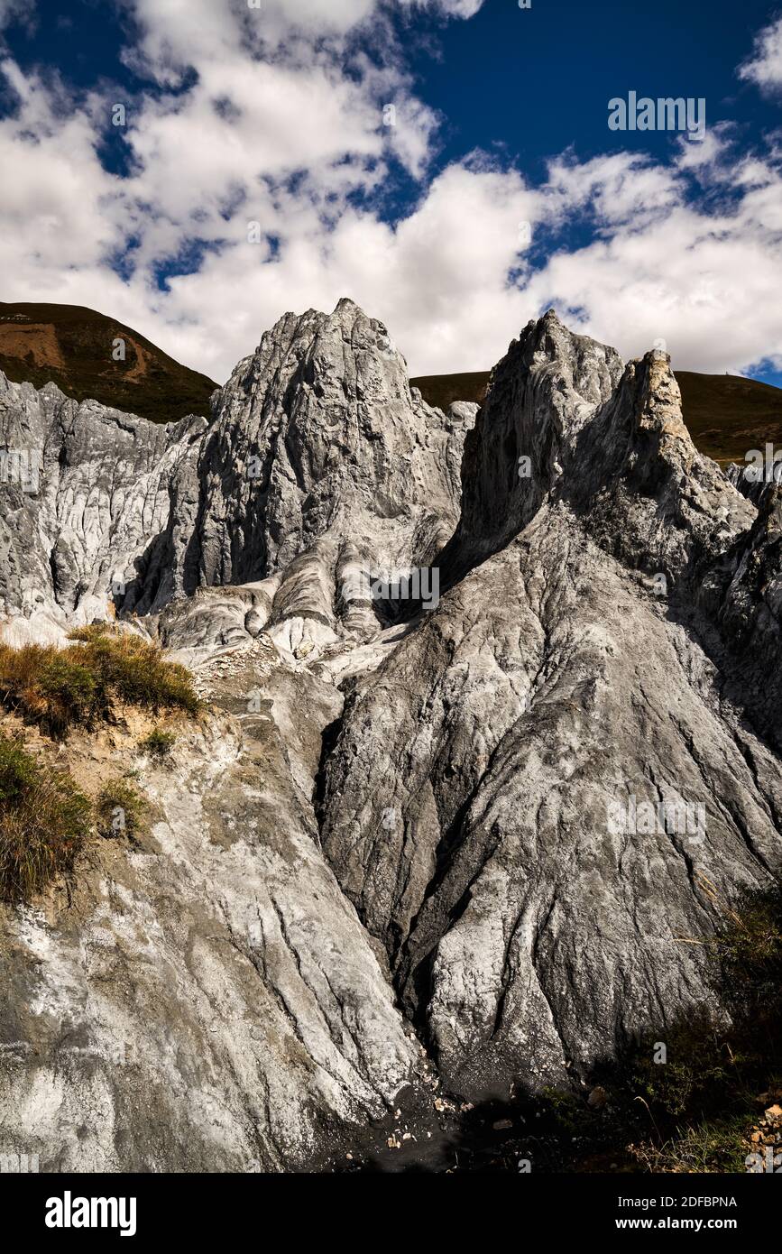 La forêt de pierres de Bamei est le seul paysage forestier de pierre de plateau de Chine, un parc géologique impressionnant et unique appelé Moshi Park (forêt de pierres). Banque D'Images