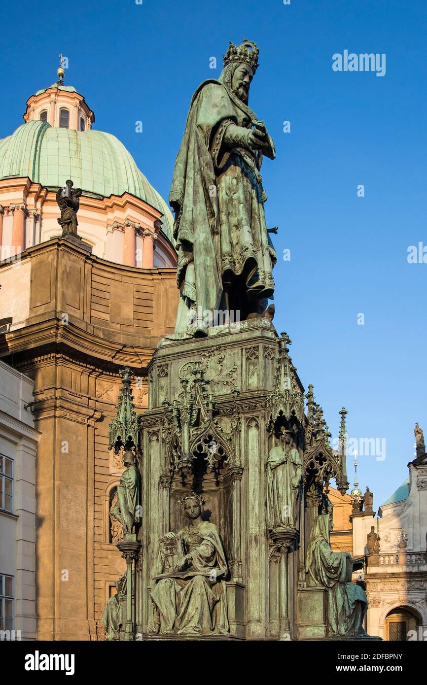 Die ist ein Kreuzherrenkirche Kirchengebäude in der Tschechischen Hauptstadt Prag, Prager Altstadt. Banque D'Images