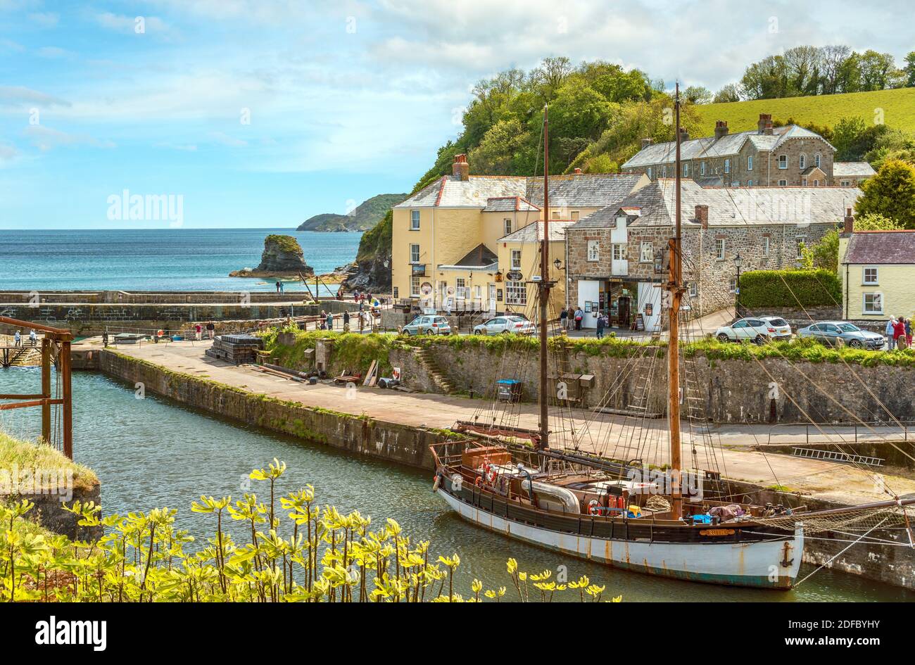 Port de Charlestown, côte des Cornouailles, Angleterre Banque D'Images