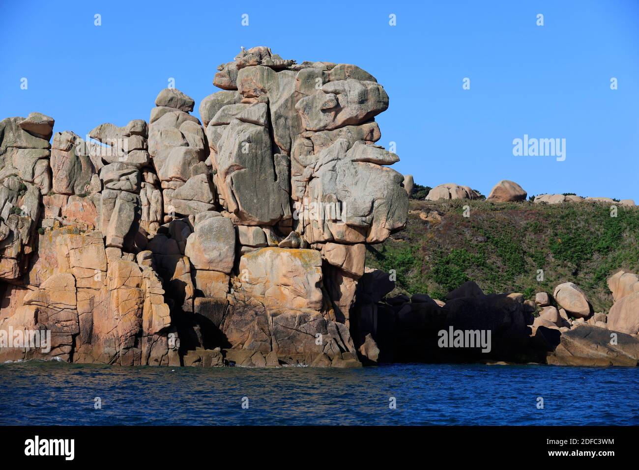 France, C?tes-d'Armor, Perros-Guirec, Banque D'Images