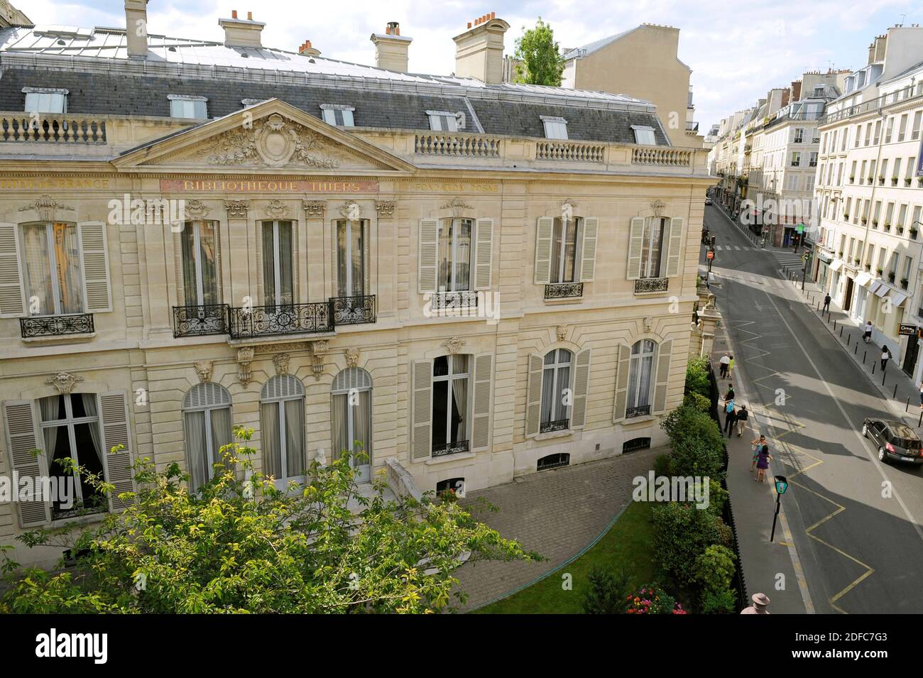 France, Paris, quartier de New Athènes, place Saint-Georges, bibliothèque Thiers Banque D'Images