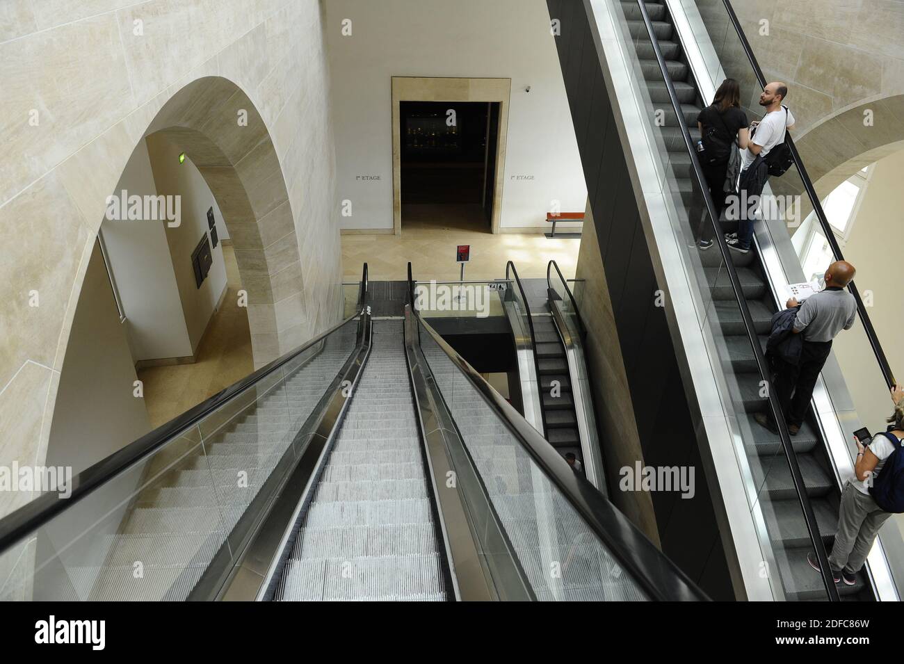 France, Paris, zone Class?e au Patrimoine mondial de l'UNESCO, musée du Louvre, la grande galerie Banque D'Images