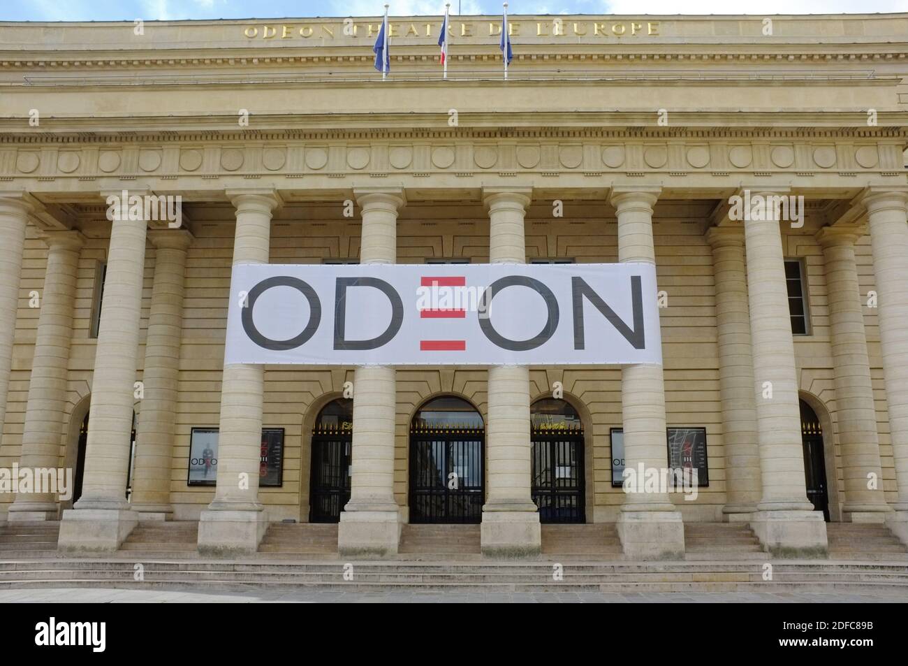 France, Paris, place de l'OD?on, Théâtre national de l'Odéon Banque D'Images