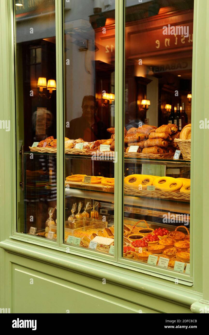 France, Paris, place du tertre, à Montmartre, une pâtisserie Banque D'Images