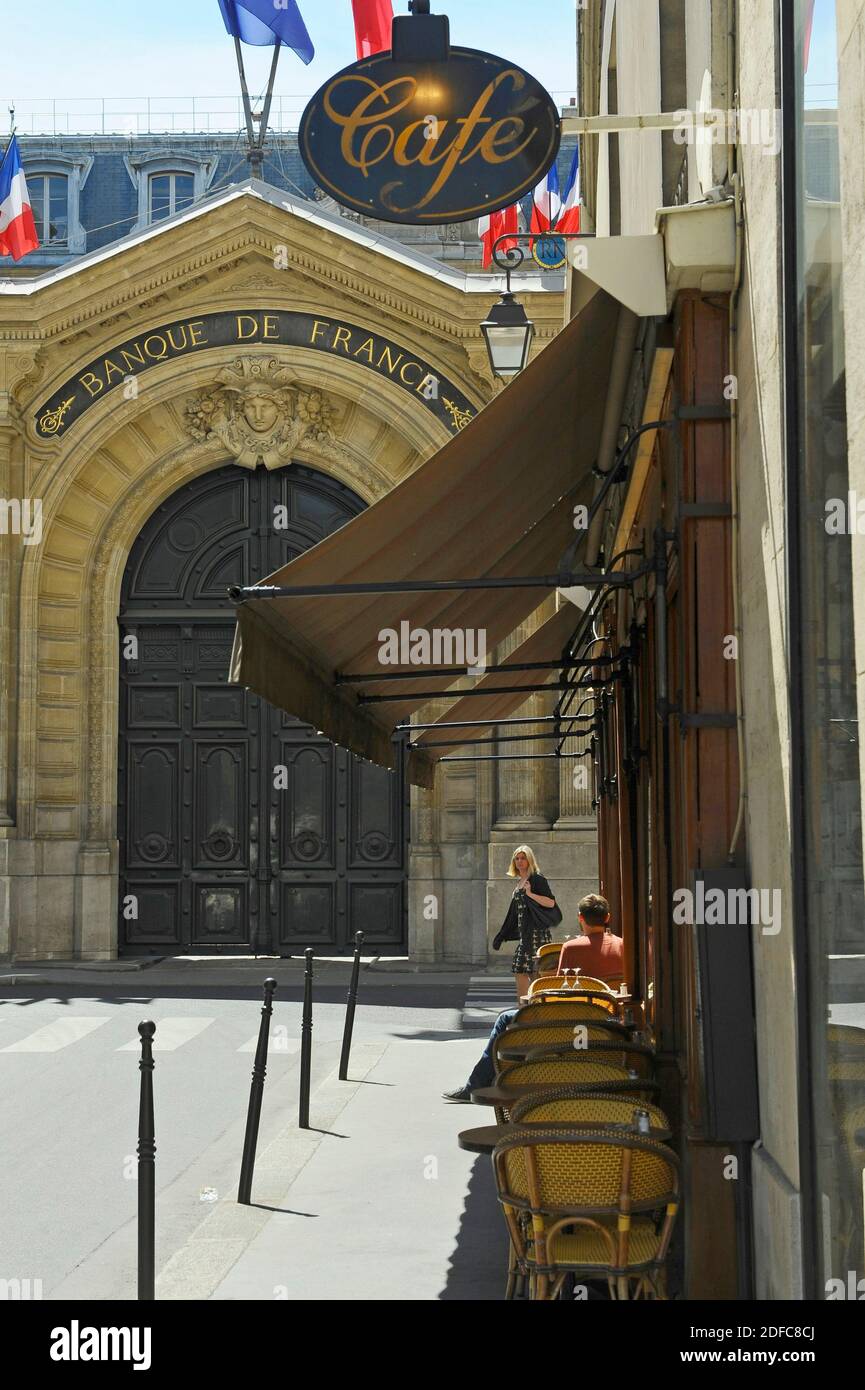 France, Paris, entrée à la Banque de France rue de la vrill?re Banque D'Images