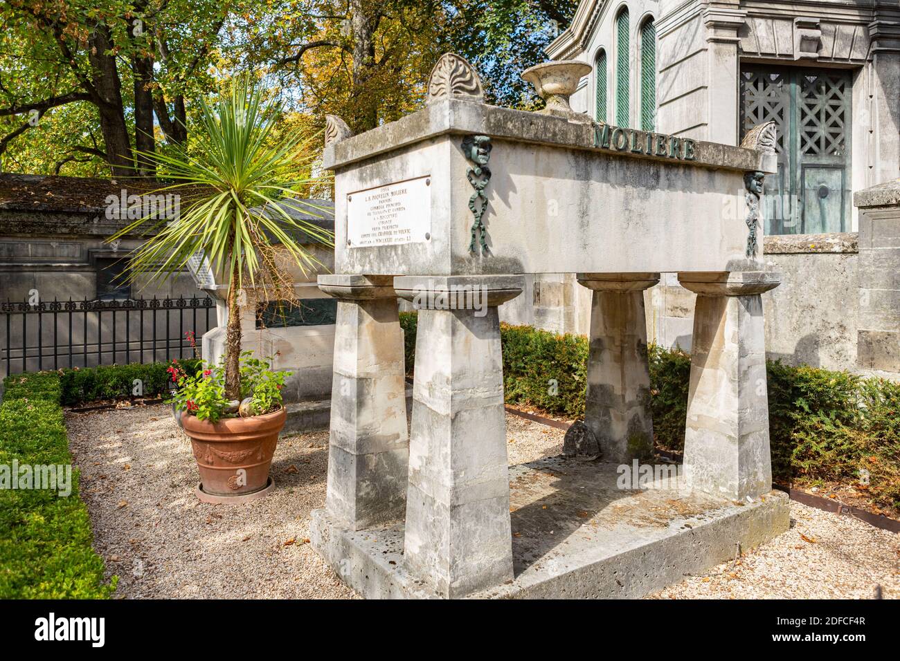 France, Paris, cimetière du Père Lachaise, tombe de Molière Photo Stock