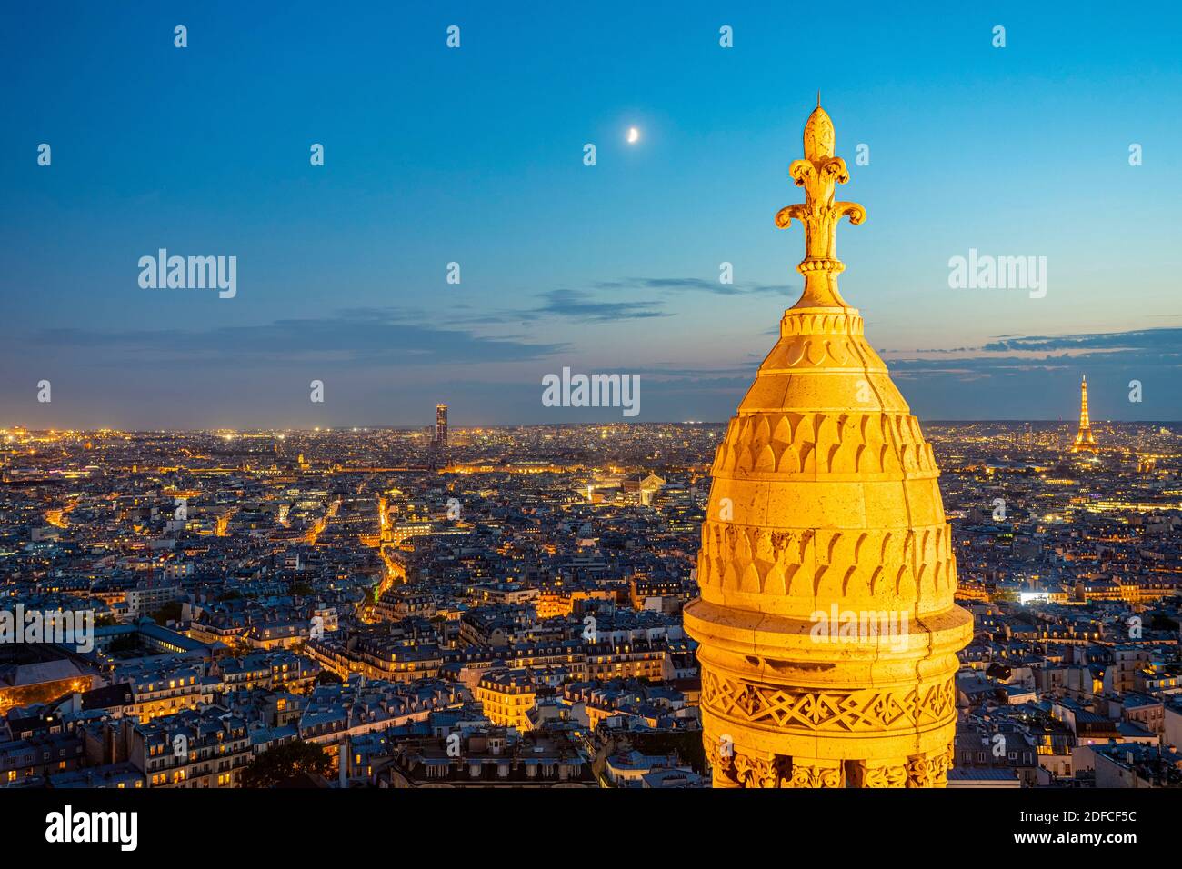 France, Paris, colline de Montmarte, vue générale depuis le Dôme du Sacré coeur Banque D'Images