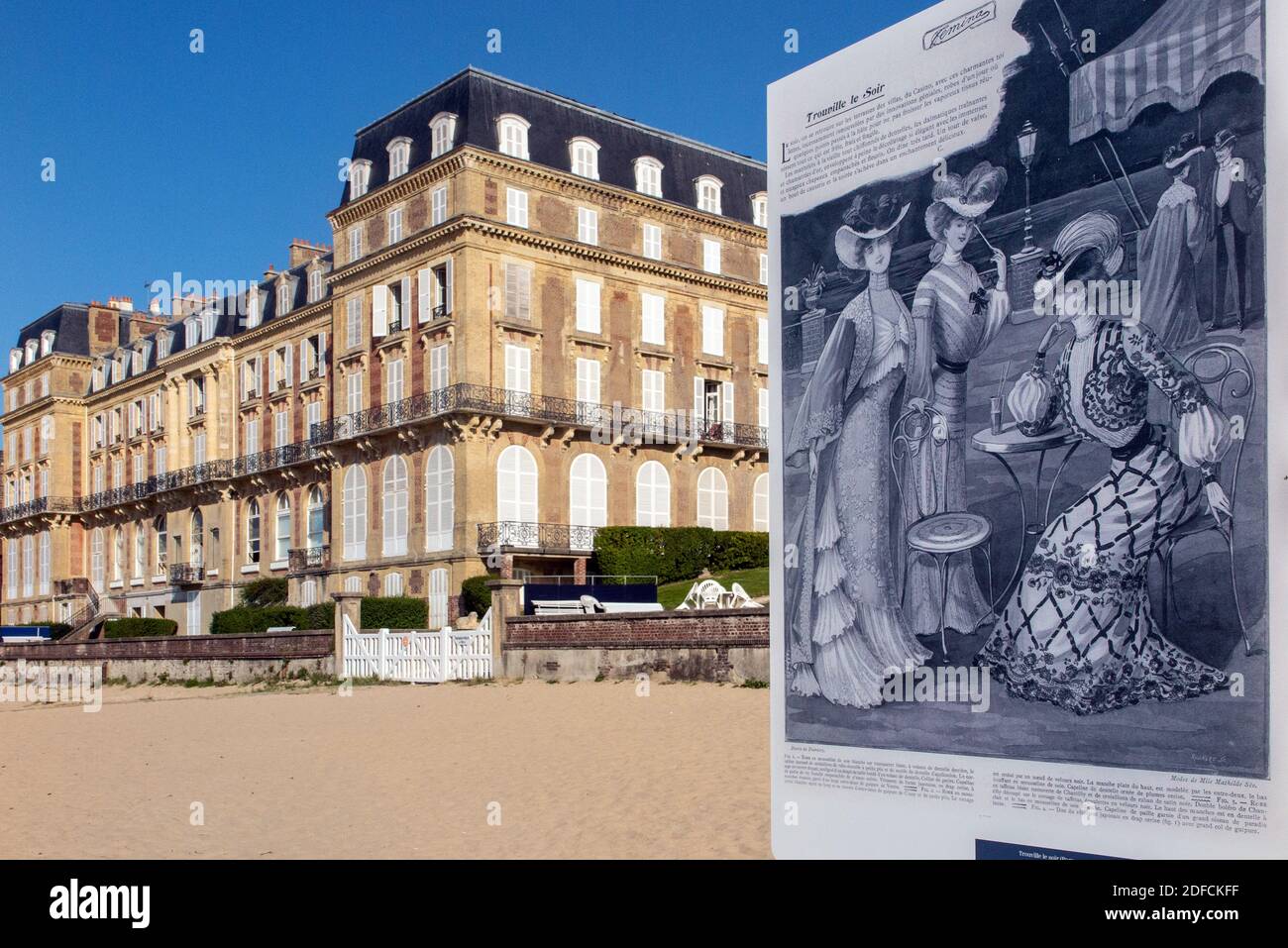 HÔTEL LES ROCHES NOIRES OÙ MARGUERITE DURAS, CLAUDE MONET, MARCEL PROUST SÉJOURNA, TROUVILLE-SUR-MER, NORMANDIE, FRANCE Banque D'Images