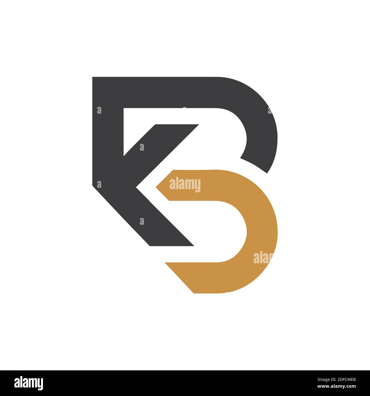 Lettre initiale logo bk ou logo kb modèle de conception vectoriel Illustration de Vecteur