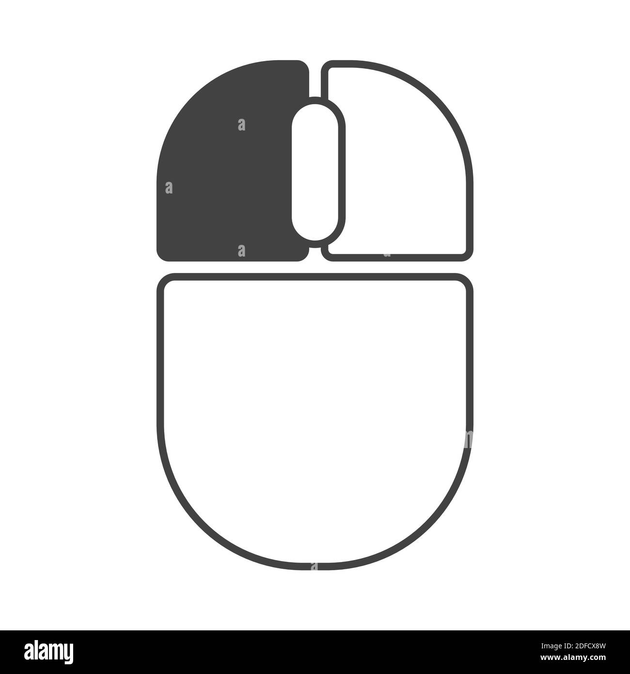 Left Button Mouse Double Click Computer Peripheral Icon Vector Illustration Sign