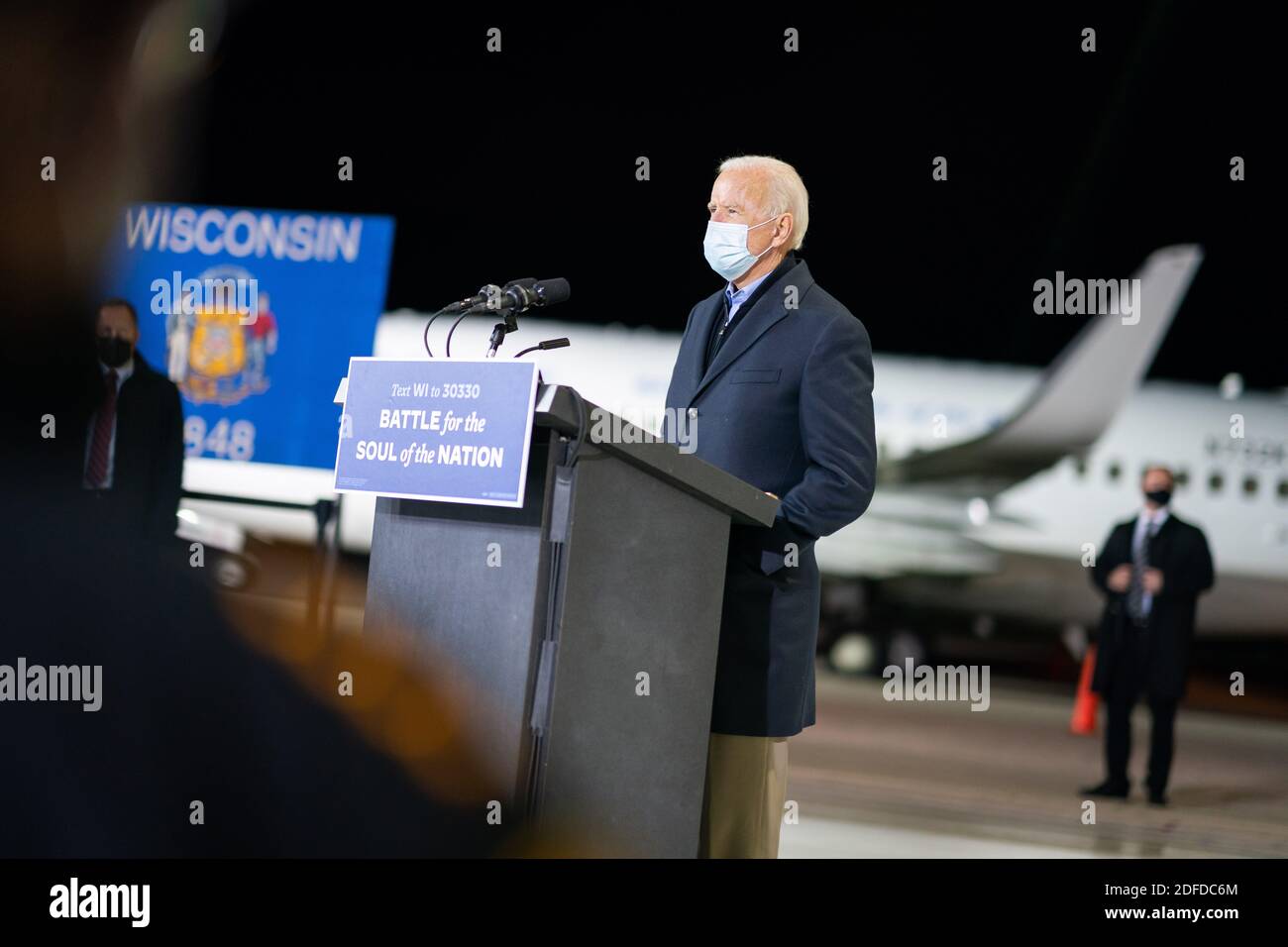 MILWAUKEE, WISCONSIN, États-Unis - 30 octobre 2020 - le président démocratique des États-Unis Joe Biden lors d'un événement Hangar à Milwaukee, Wisconsin, États-Unis - 30 octobre 2020 - photo : GE Banque D'Images