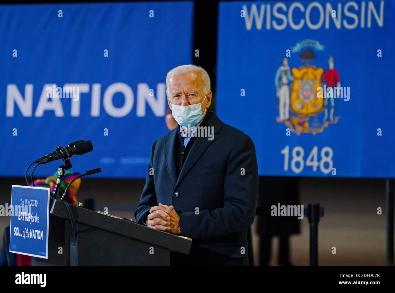 MILWAUKEE, WISCONSIN, États-Unis - 30 octobre 2020 - le président démocratique des États-Unis Joe Biden lors d'un événement Hangar à Milwaukee, Wisconsin, États-Unis - 30 octobre 2020 - photo : GE Banque D'Images