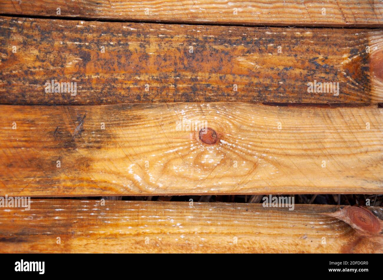 Vue de dessus de la surface texturée marron en bois Banque D'Images