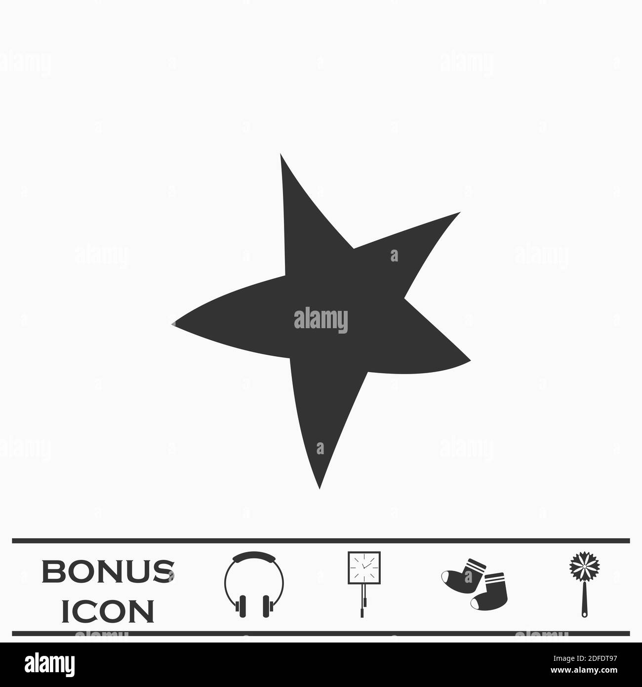 Icône Starfish plate. Pictogramme noir sur fond blanc. Symbole d'illustration vectorielle et bouton bonus Illustration de Vecteur