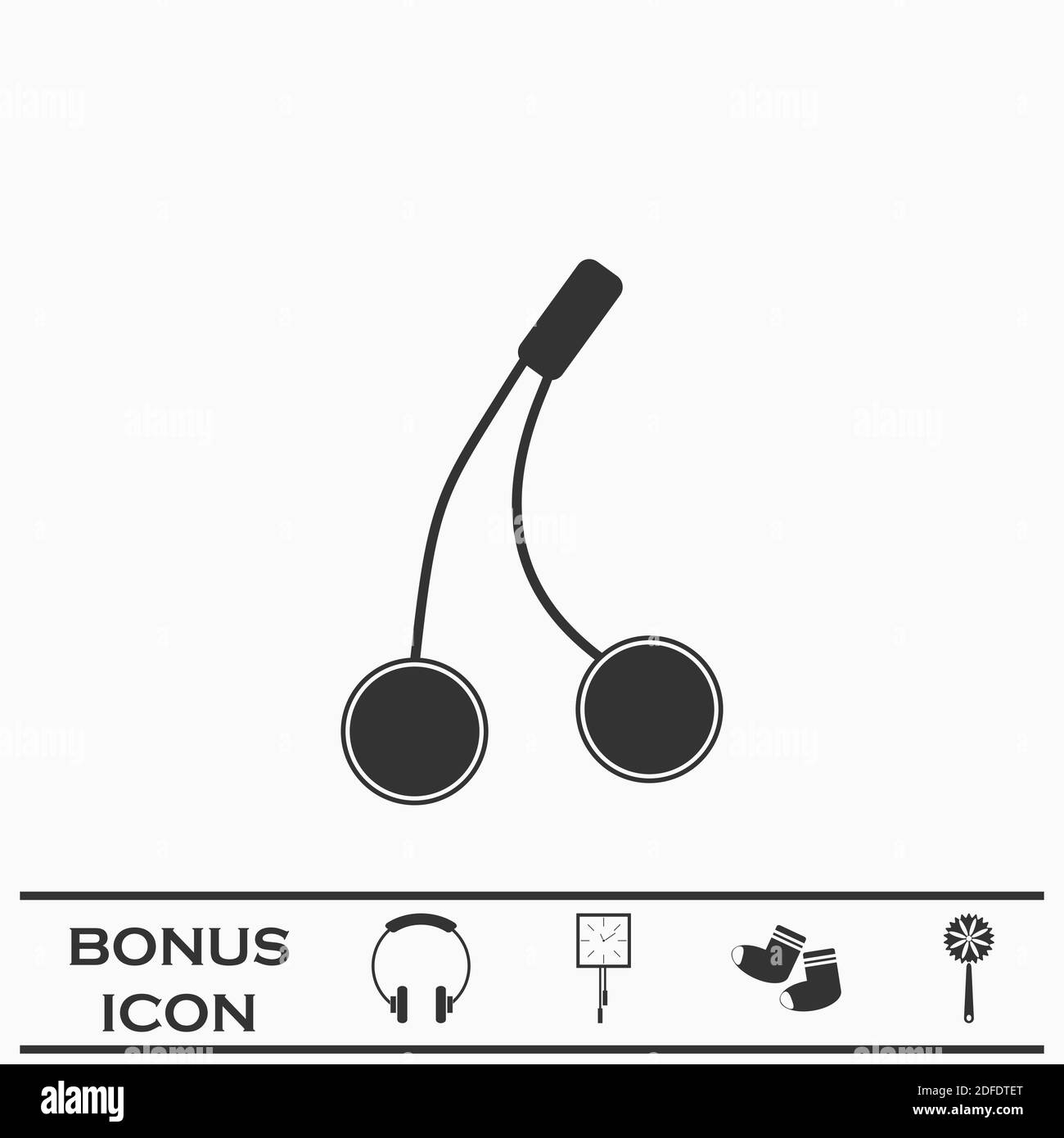Icône cerise plate. Pictogramme noir sur fond blanc. Symbole d'illustration vectorielle et bouton bonus Illustration de Vecteur