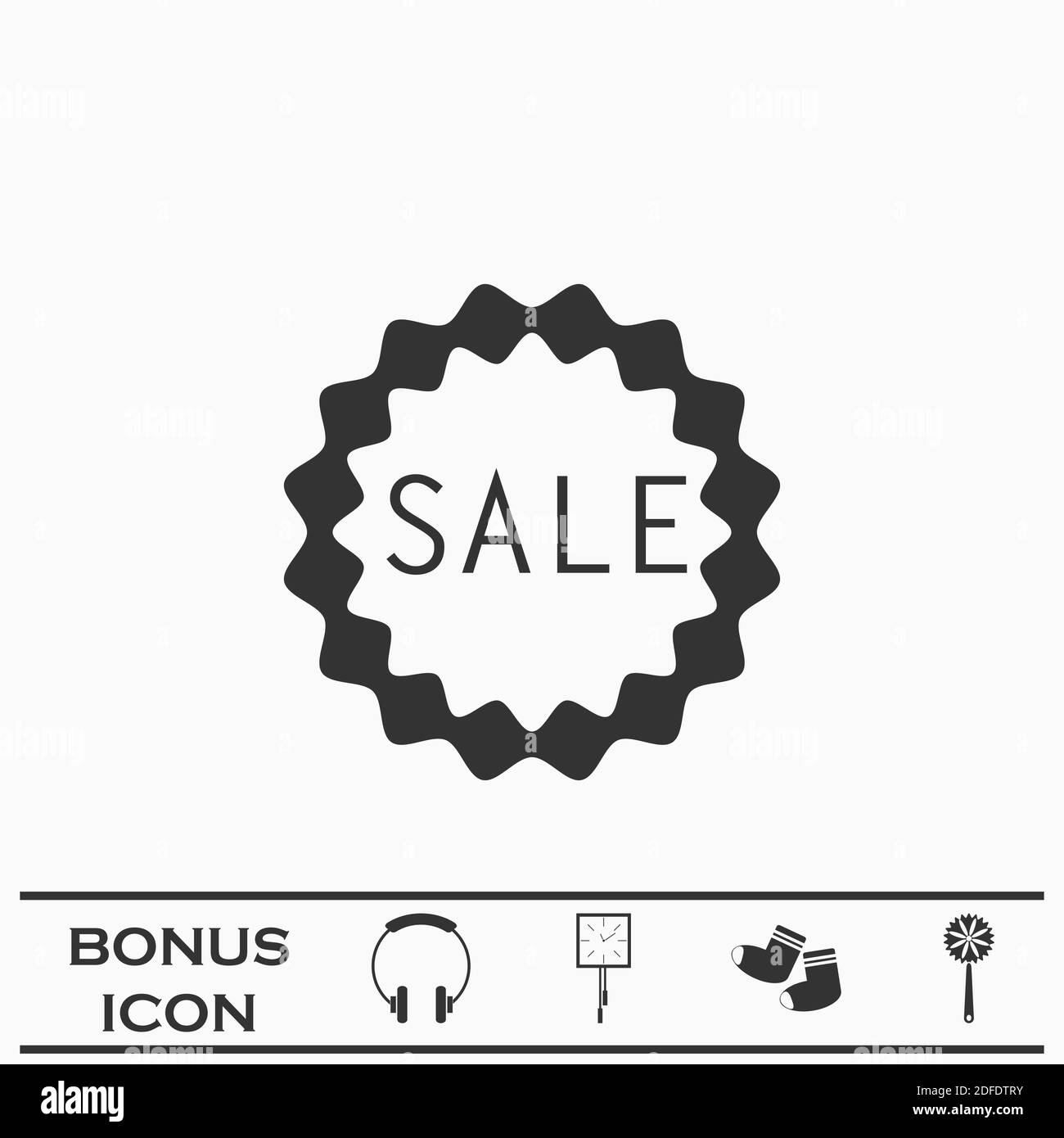 Affiche-logo ou autocollant à plat. Pictogramme noir sur fond blanc. Symbole d'illustration vectorielle et bouton bonus Illustration de Vecteur