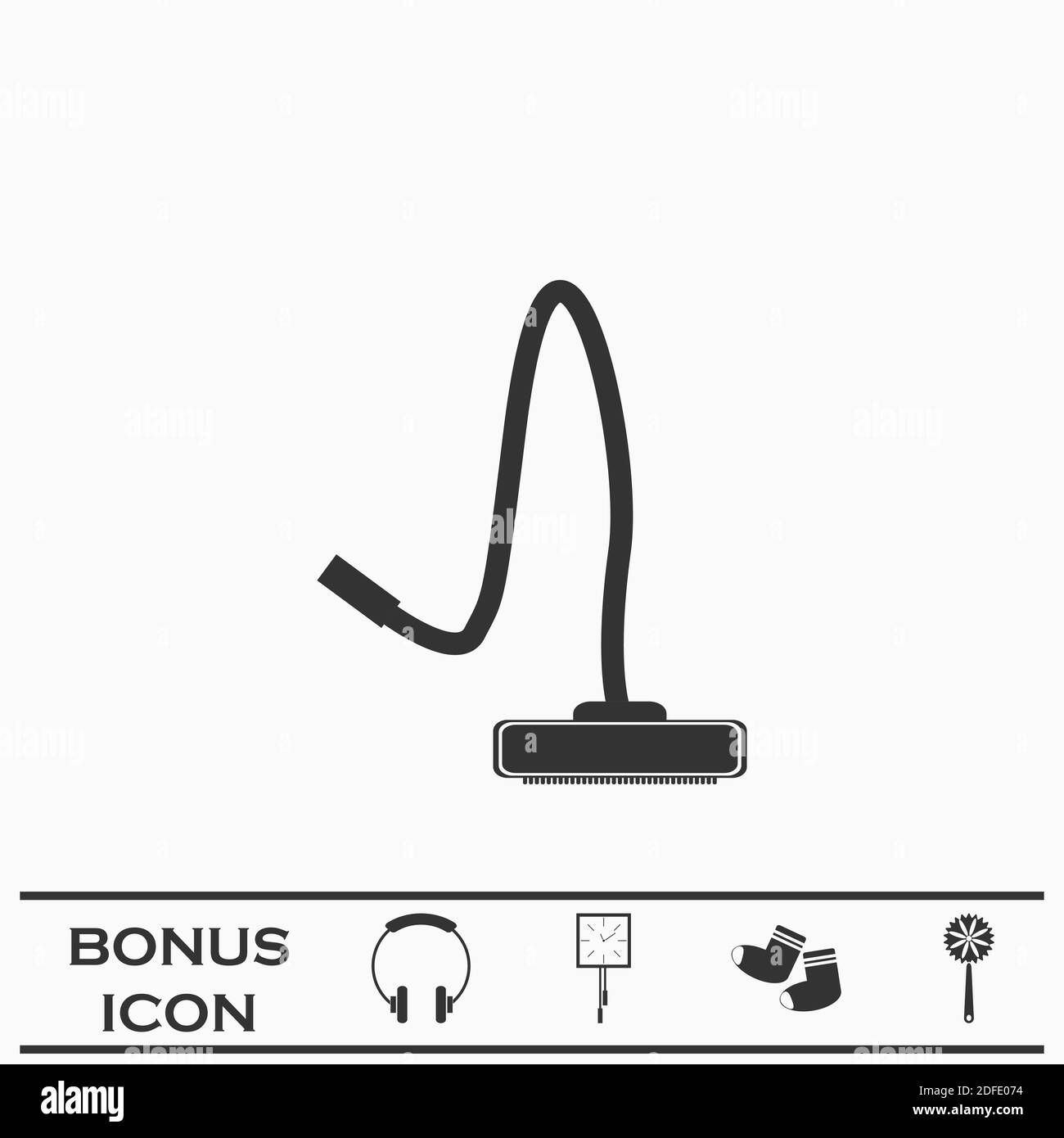 Icône d'aspirateur à plat. Pictogramme noir sur fond blanc. Symbole d'illustration vectorielle et bouton bonus Illustration de Vecteur