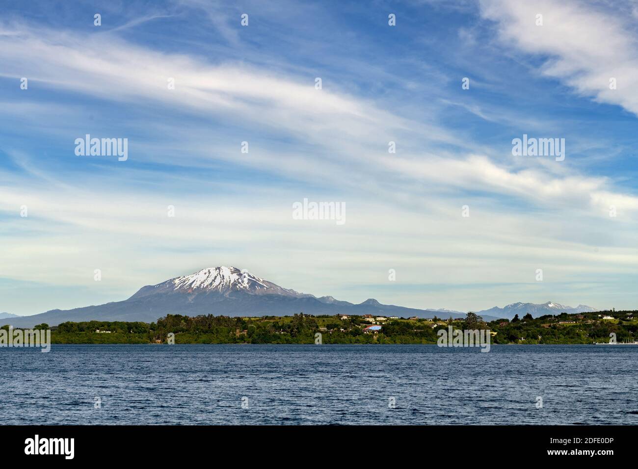 Volcan Calbuco dans le sud du Chili Banque D'Images