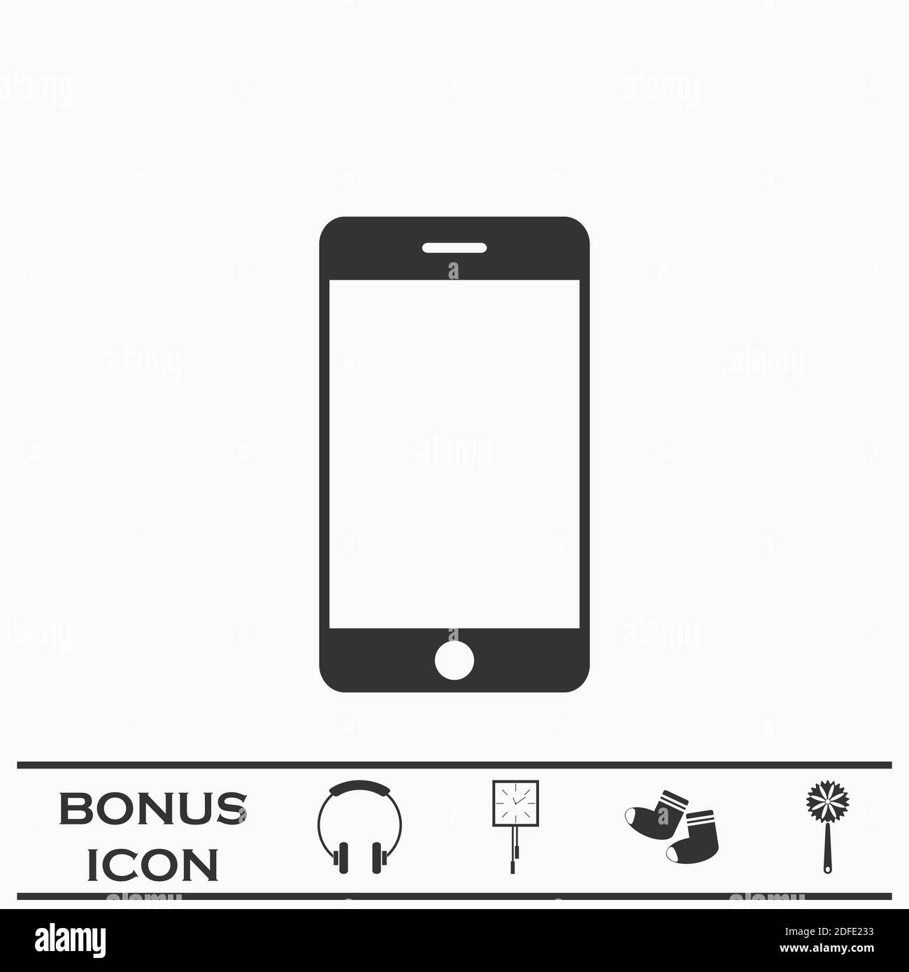 Icône de téléphone mobile. Pictogramme noir sur fond blanc. Symbole d'illustration vectorielle et bouton bonus Illustration de Vecteur