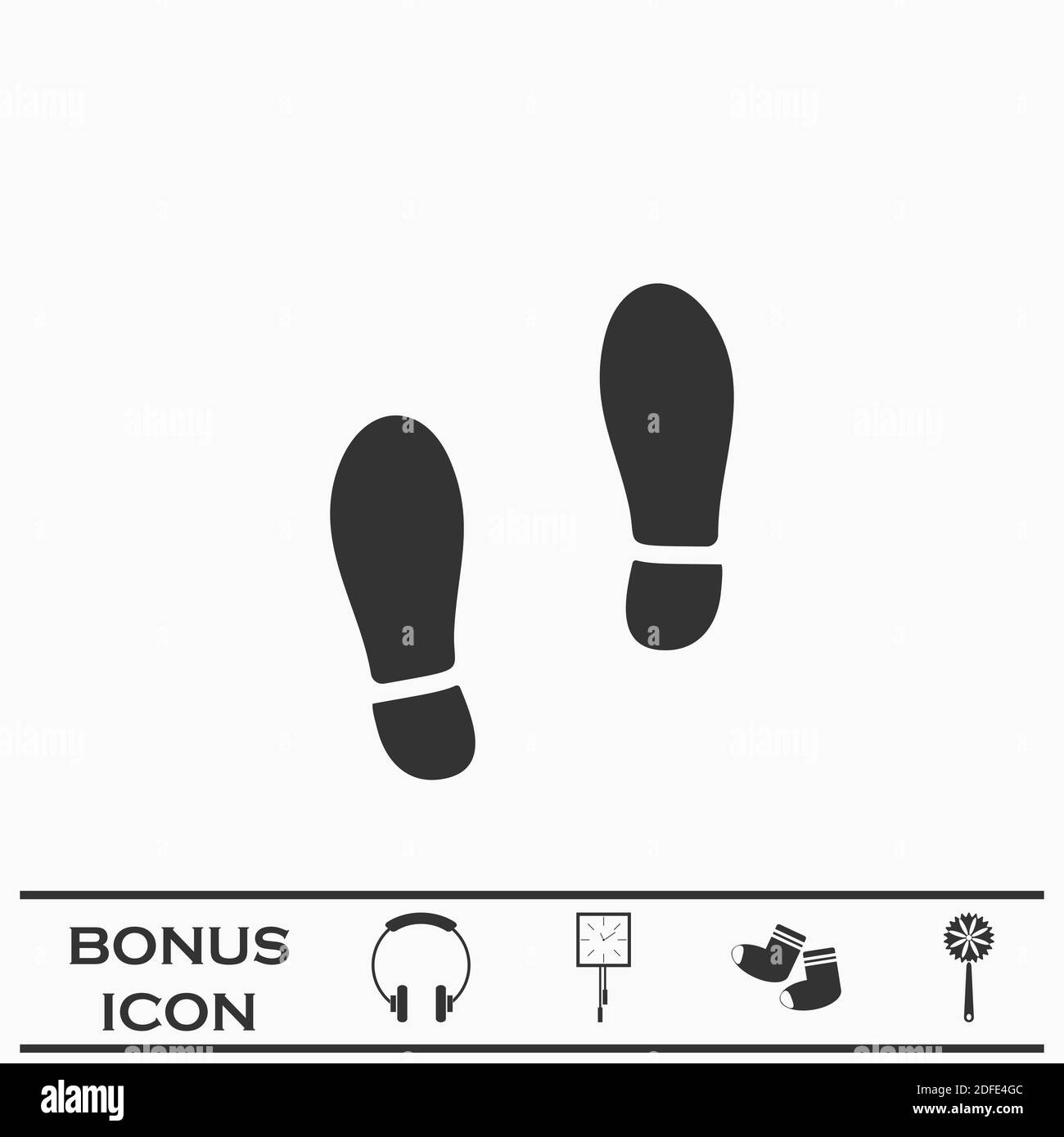Chaussures plates. Pictogramme noir sur fond blanc. Symbole d'illustration vectorielle et bouton bonus Illustration de Vecteur